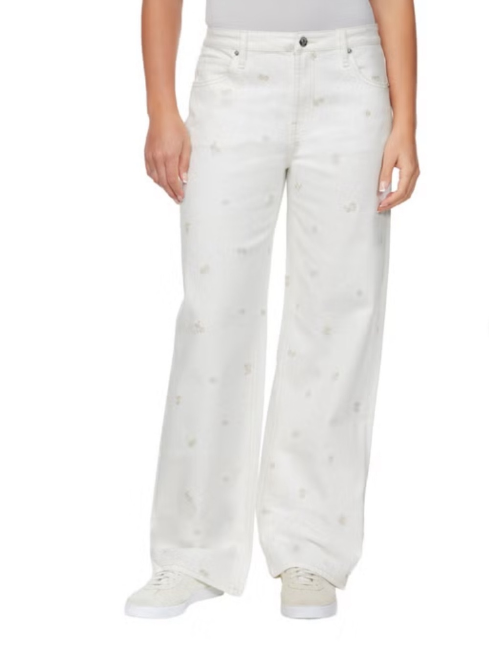 Hudson White Wide leg jeans